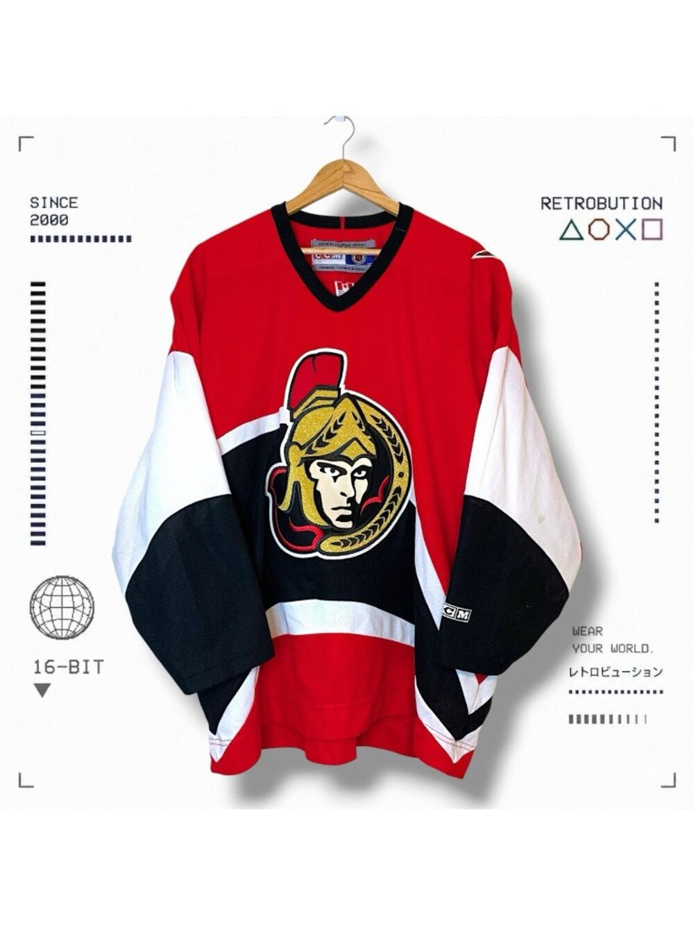 Vintage Ottawa Senators CCM NHL Jersey Red Size XL